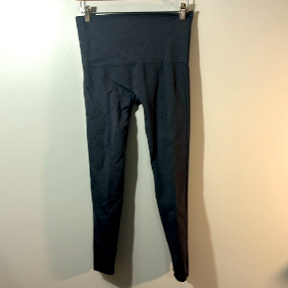SPANX Seamless High Rise Leggings Heather Charcoal XL Athleisure Sporty Running - Picture 2 of 6